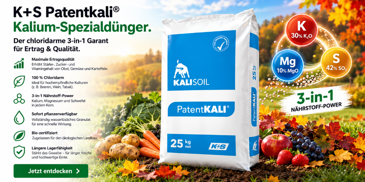 K+S Patentkali® Kalium-Spezialdünger